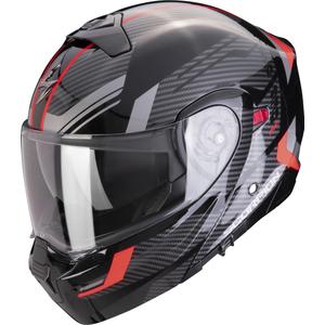 Výklopná prilba na motocykel Scorpion EXO-930 EVO Sikon čierno-strieborno-červená