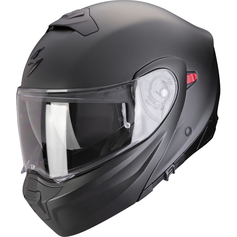 Výklopná prilba na motorku Scorpion EXO-930 EVO Solid čierna matná