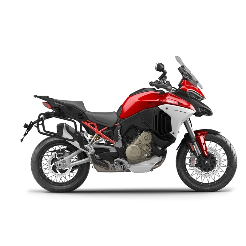 Kompletná sada bočných hliníkových kufrov SHAD TERRA, 36/47 litrový bočné kufre, vrátane montážnej sady SHAD Ducati Multistrada 1200 V4