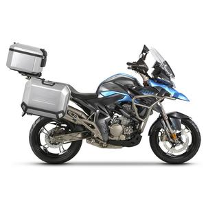 Kompletná sada hliníkových kufrov SHAD TERRA, 55L horný kufor + 47L / 47L bočné kufre, vrátane montážnej sady a dosky SHAD Zontes ZT310-T/ T2-310