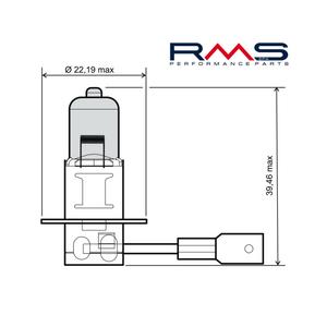 Žiarovka RMS 246510040 12V 55W, H3 modrá