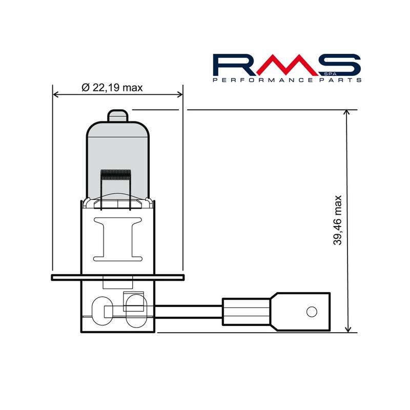 Žiarovka RMS 12V 55W, H3 biela