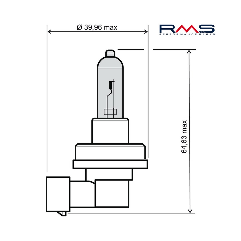 Žiarovka RMS 12V 35W, H8 biela