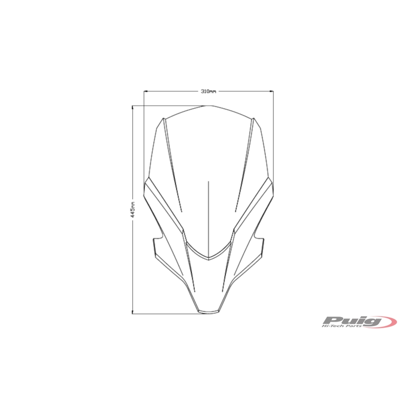 Plexi na motorku PUIG NEW. GEN TOURING dymové