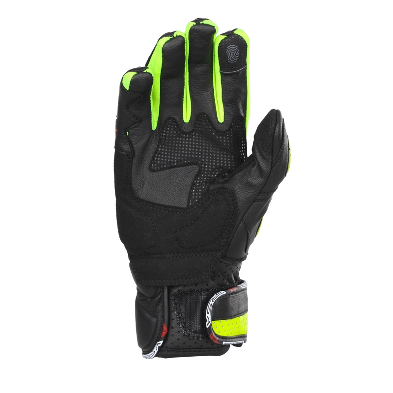 Dámske rukavice na motocykel RSA RX2 čierno-fluo žlté