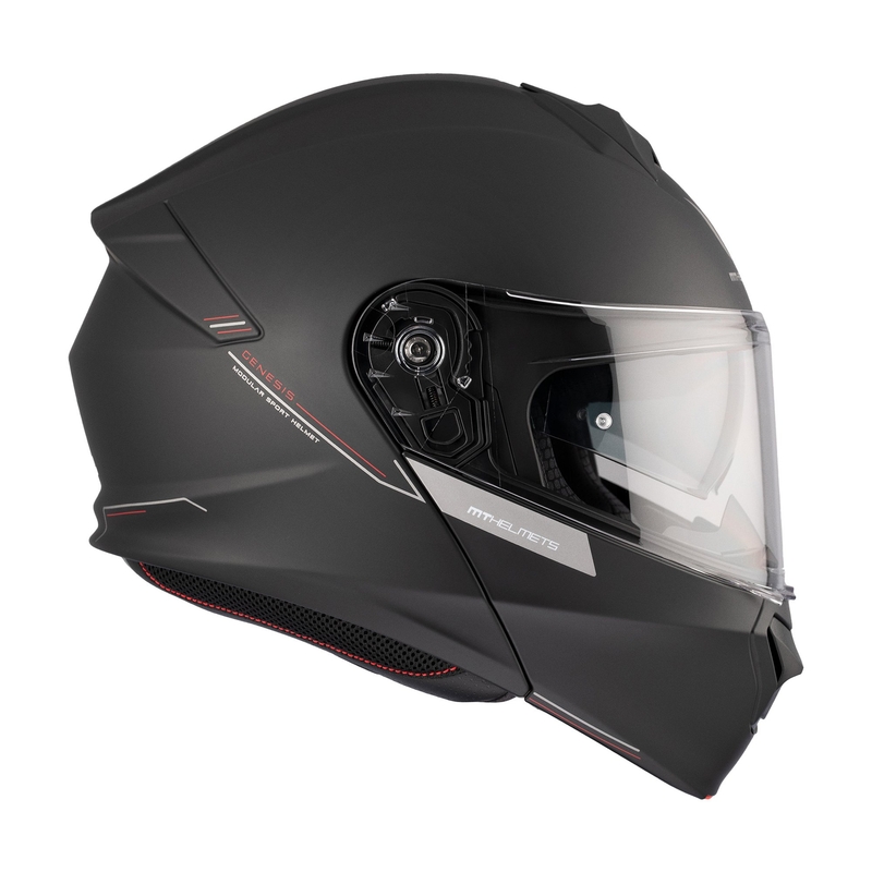 Vyklápacia prilba na motocykel MT Genesis SV Solid A1 čierna matná