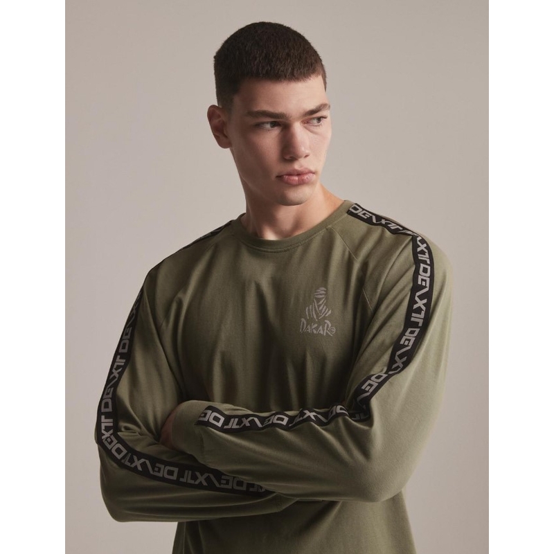 Tričko s dlhým rukávom DAKAR DKR LG STRAP kaki