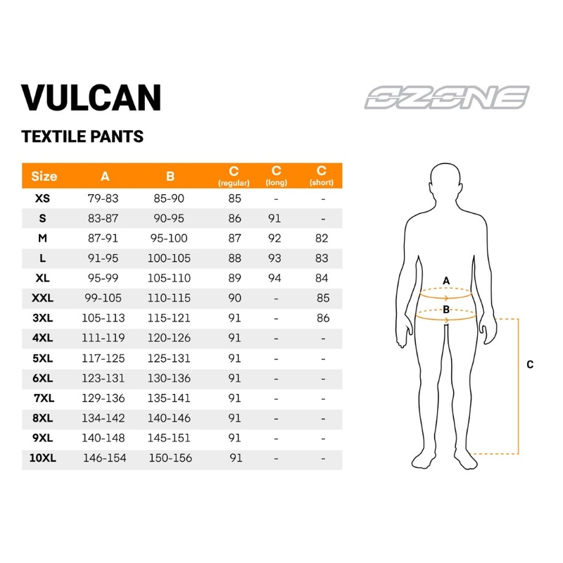 Predĺžené nohavice na motocykel Ozone Vulcan čierne