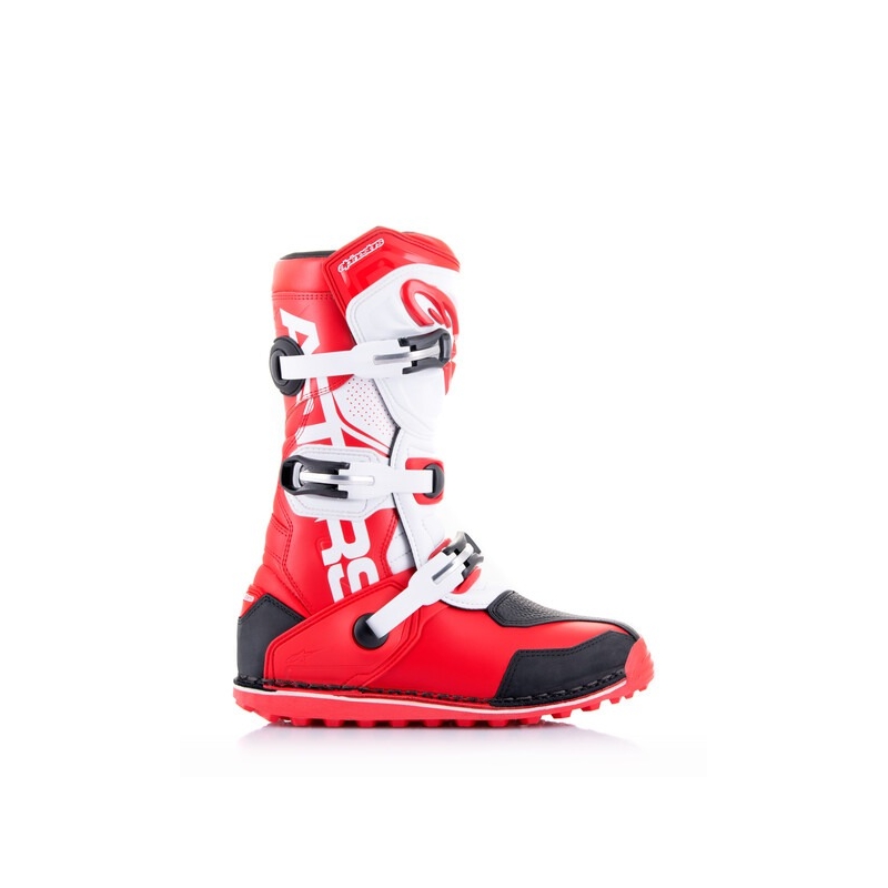 Obuv na motocykel Alpinestars Tech Trial bielo-červeno-čierna