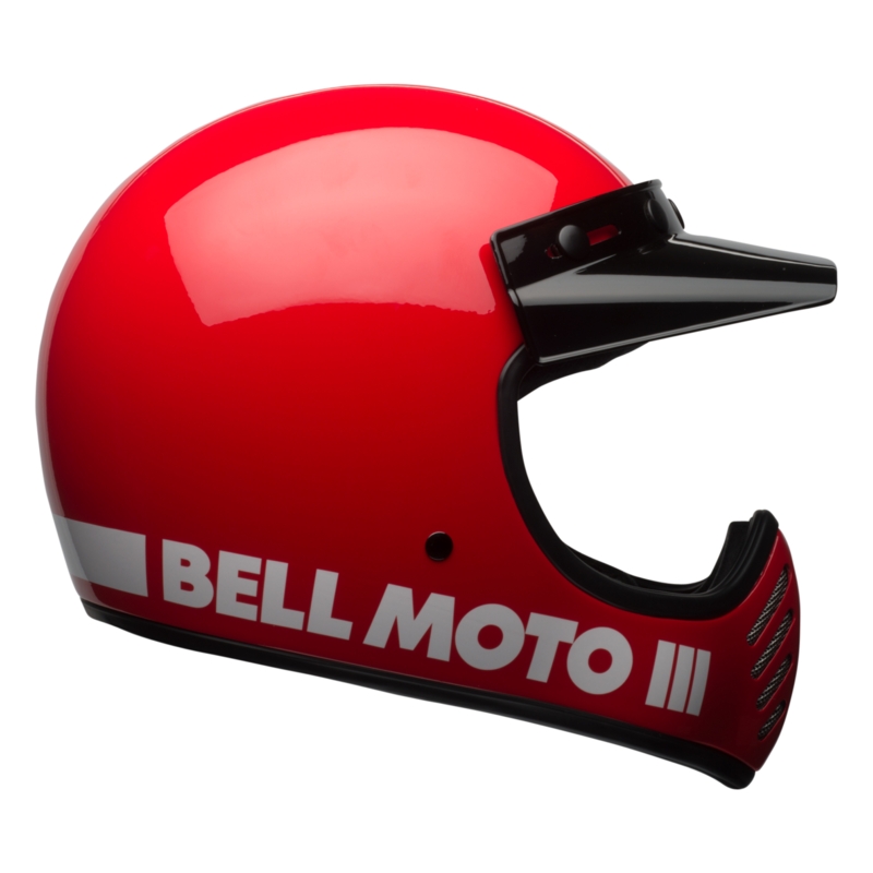 Prilba na motocykel Bell Moto-3 Classic červená