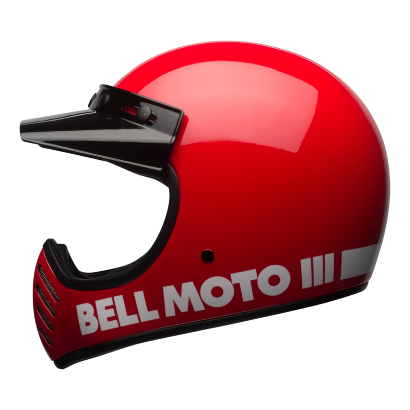 Prilba na motocykel Bell Moto-3 Classic červená