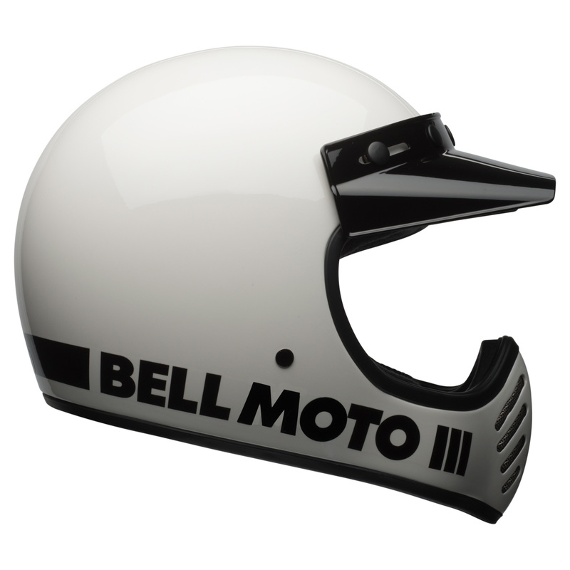 Prilba na motocykel Bell Moto-3 Classic biela