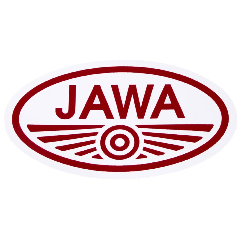 Samolepka JAWA s bielym okrajom