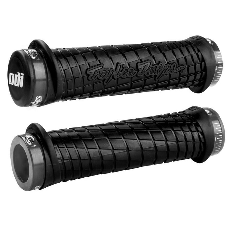Gripy ODI TROY LEE DESIGNS SIGNATURE ATV LOCK-ON sivo-čierne