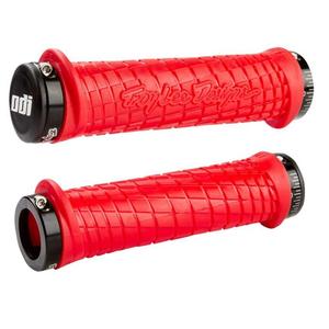 Gripy ODI TROY LEE DESIGNS SIGNATURE ATV LOCK-ON červeno-čierne