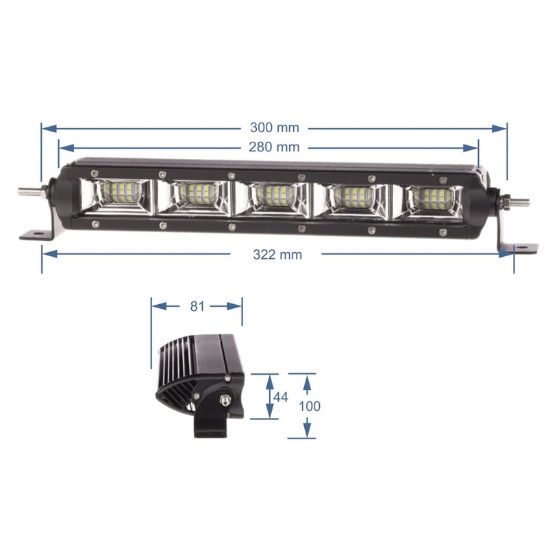 LED svetelná rampa SHARK LED LIGHT BAR , ETI LED, 11",50 W