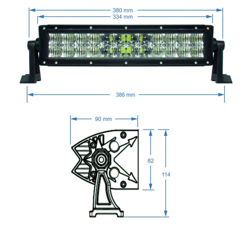 LED svetelná rampa SHARK LED LIGHT BAR,5D,13.5",72 W