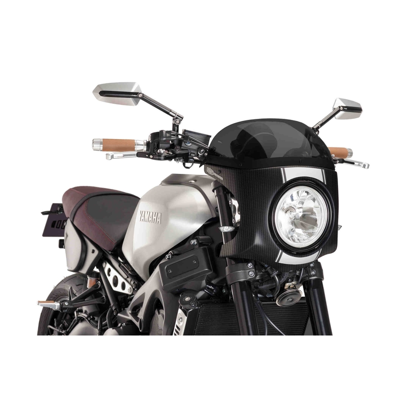 Plexi na motorku PUIG SEMI-FAIRING karbónový vzhľad tmavá dymová