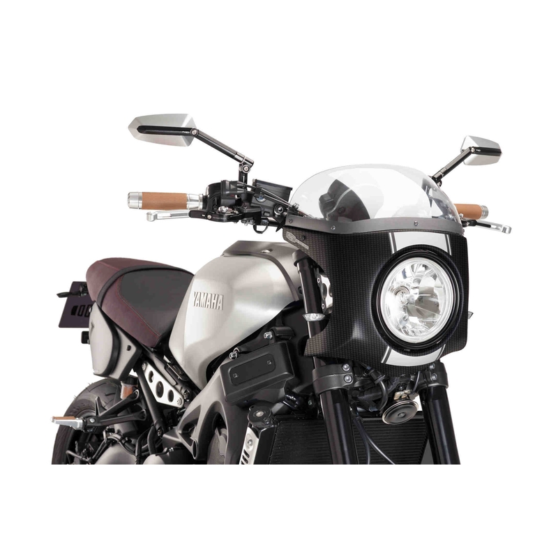 Plexi na motorku PUIG SEMI-FAIRING karbónový vzhľad priehľadné