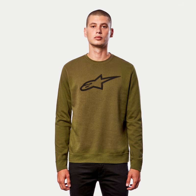 Mikina Alpinestars Ageless Crew Fleece zeleno-čierna