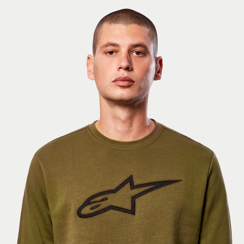 Mikina Alpinestars Ageless Crew Fleece zeleno-čierna