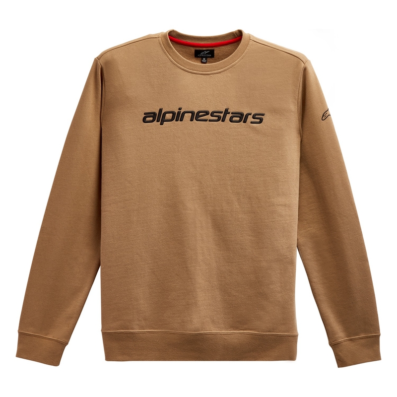 Mikina Alpinestars Linear Crew Fleece pieskovo-čierna