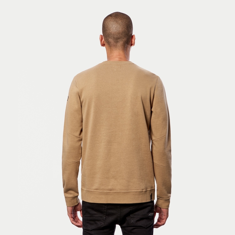 Mikina Alpinestars Linear Crew Fleece pieskovo-čierna