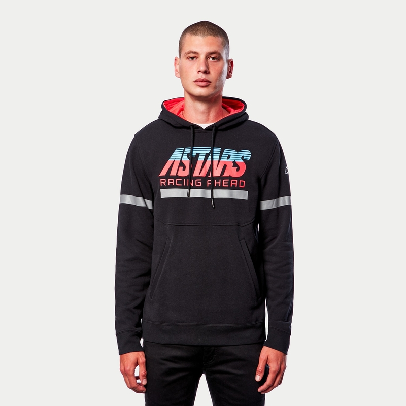 Mikina Alpinestars Club Hoodie čierno-červeno-modro-šedá