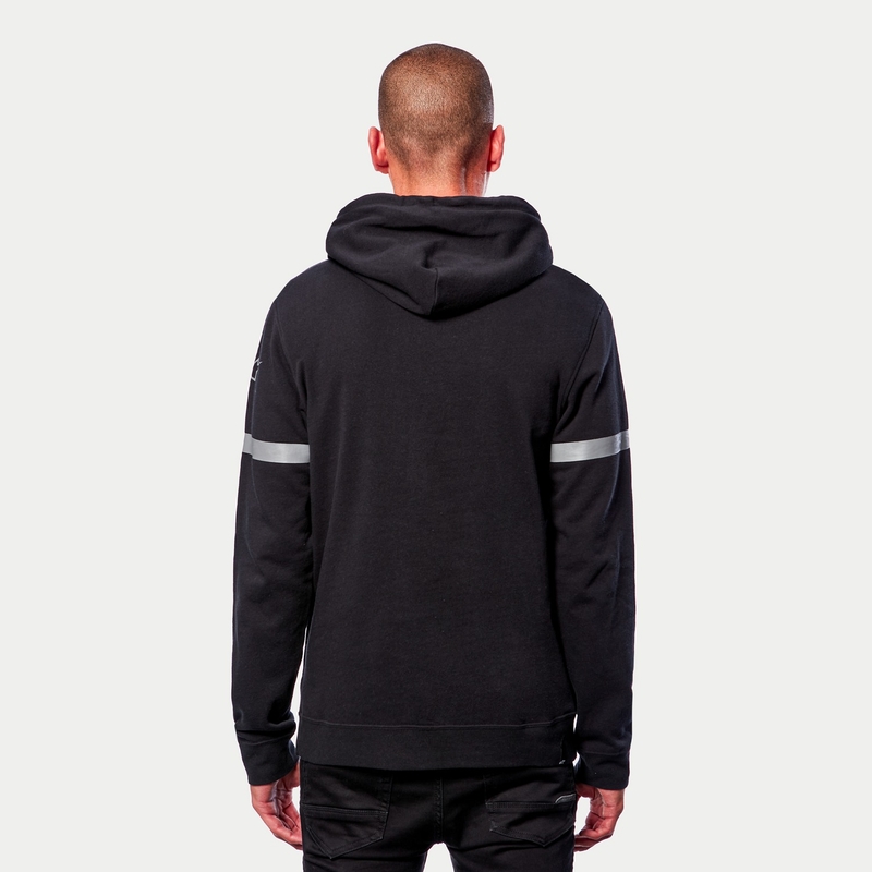 Mikina Alpinestars Club Hoodie čierno-červeno-modro-šedá