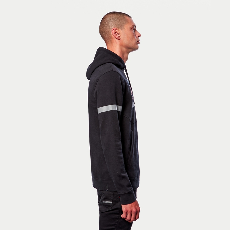 Mikina Alpinestars Club Hoodie čierno-červeno-modro-šedá