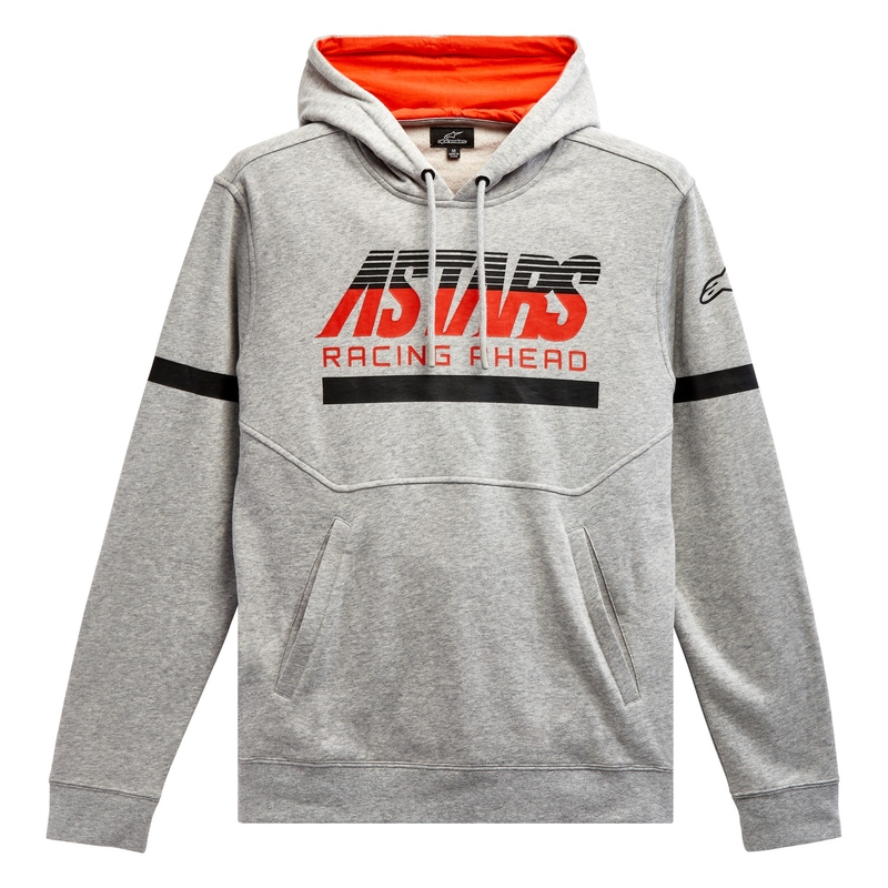 Mikina Alpinestars Club Hoodie šedo-čierno-červená