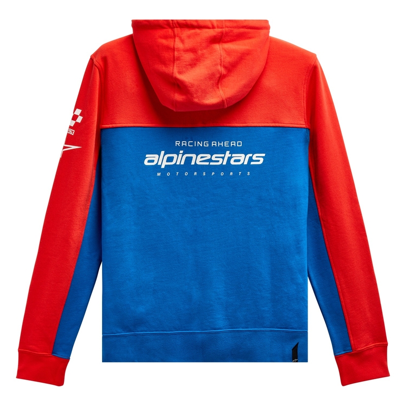 Mikina Alpinestars H Block Hoodie fluorescenčno červeno-svetlo modrá
