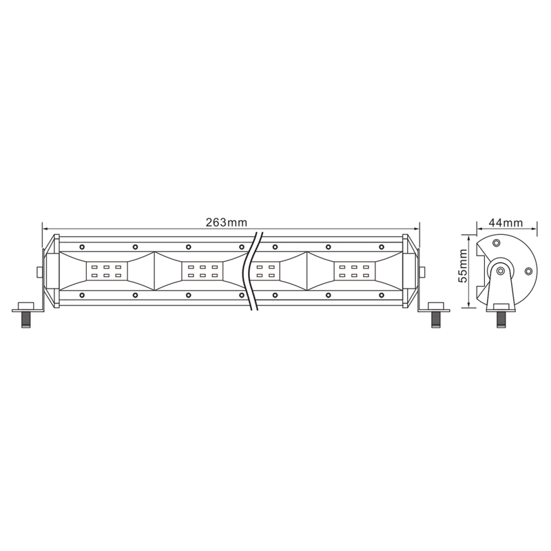 LED svetelná rampa SHARK LED LIGHT BAR 10.5" 24 W 2400 LM
