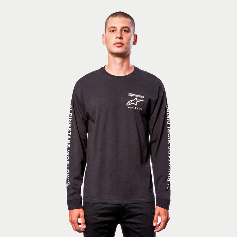 Tričko Alpinestars Authenticated Tee čierno-biele