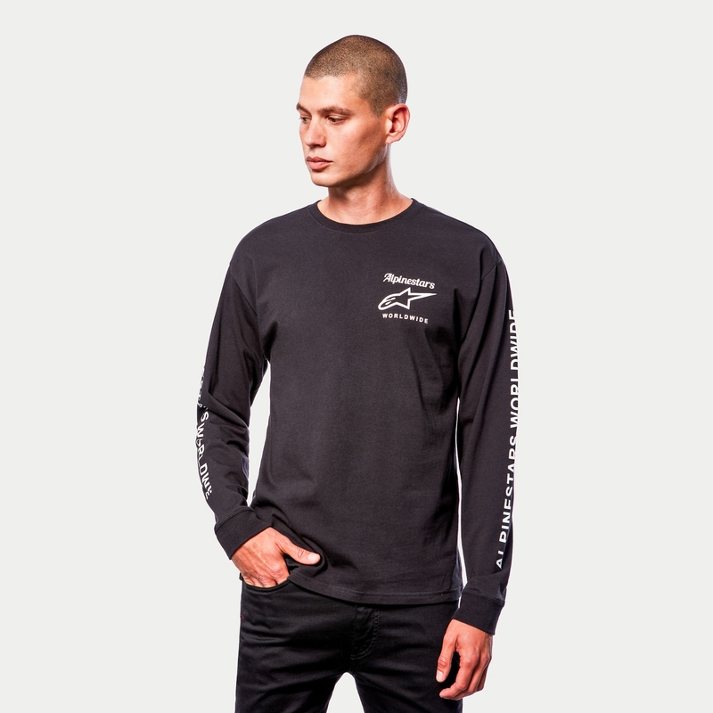 Tričko Alpinestars Authenticated Tee čierno-biele