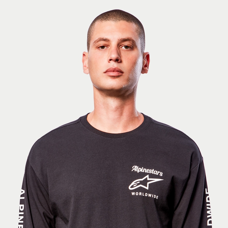 Tričko Alpinestars Authenticated Tee čierno-biele