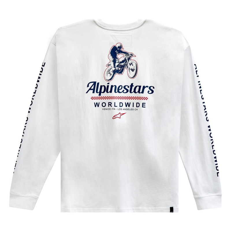 Tričko Alpinestars Authenticated Tee bielo-čierne