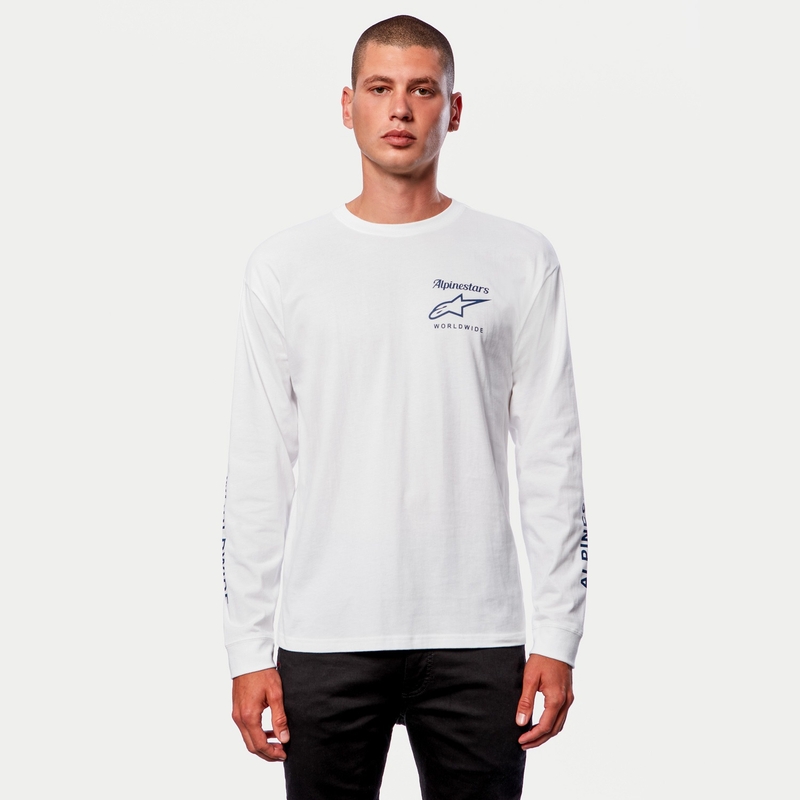 Tričko Alpinestars Authenticated Tee bielo-čierne