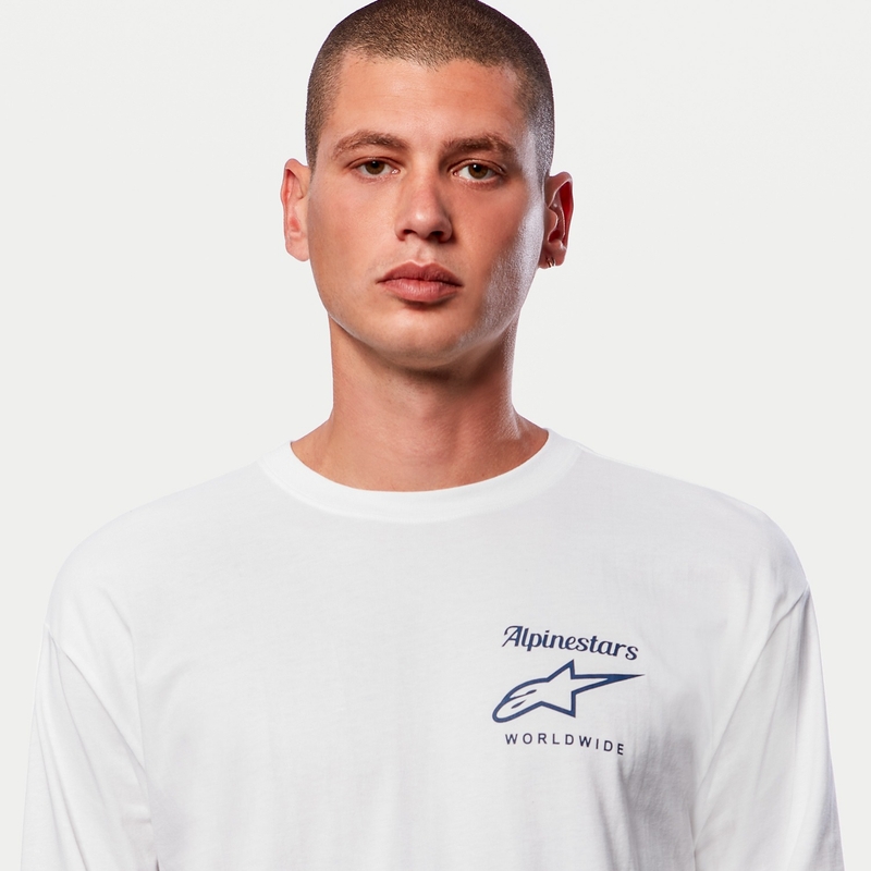 Tričko Alpinestars Authenticated Tee bielo-čierne
