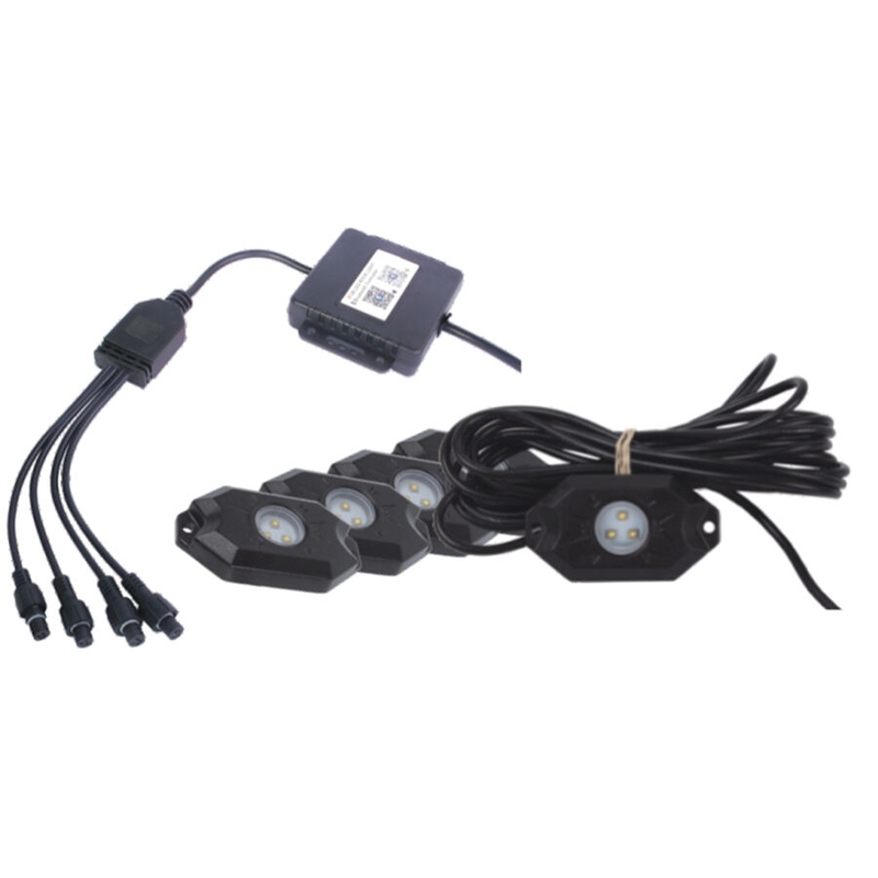 Farebné LED podsvietenie podvozku SHARK LED LIGHT, RGB, MULTI-COLOR, BLUETOOTH CONTROL, 4 PCS SET