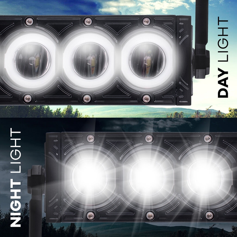 LED svetelná rampa SHARK LED LIGHT BAR 17" WITH HALO RING, CREE LED, 80 W