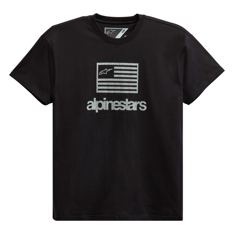 Tričko Alpinestars Flag Tee čierno-biele