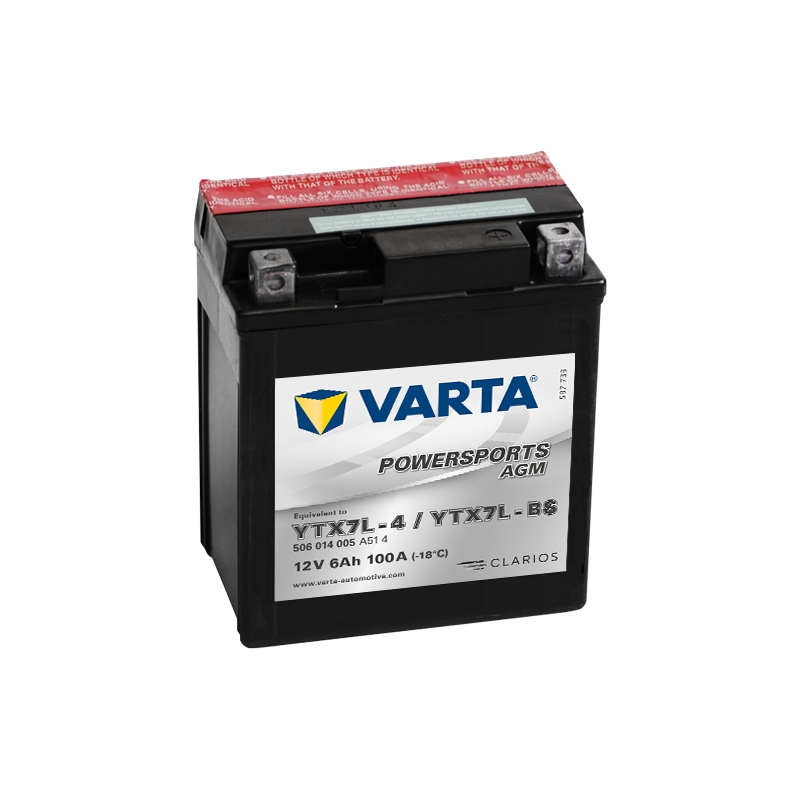 Bezúdržbová batéria VARTA YTX7L-A/YTX7L-BS 12 V / 6 Ah