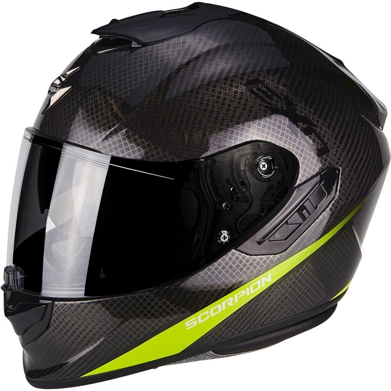 Integrálna prilba na motocykel Scorpion Exo-1400 Air Carbon žltá výpredaj