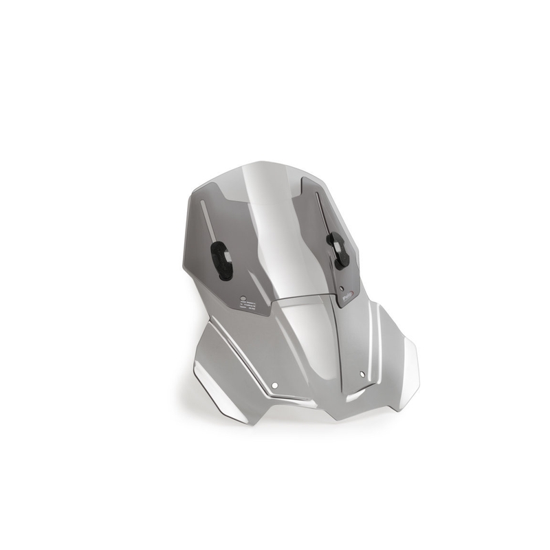 Plexi štít PUIG RACING WITH SUPPORT + PROTECTION dymové