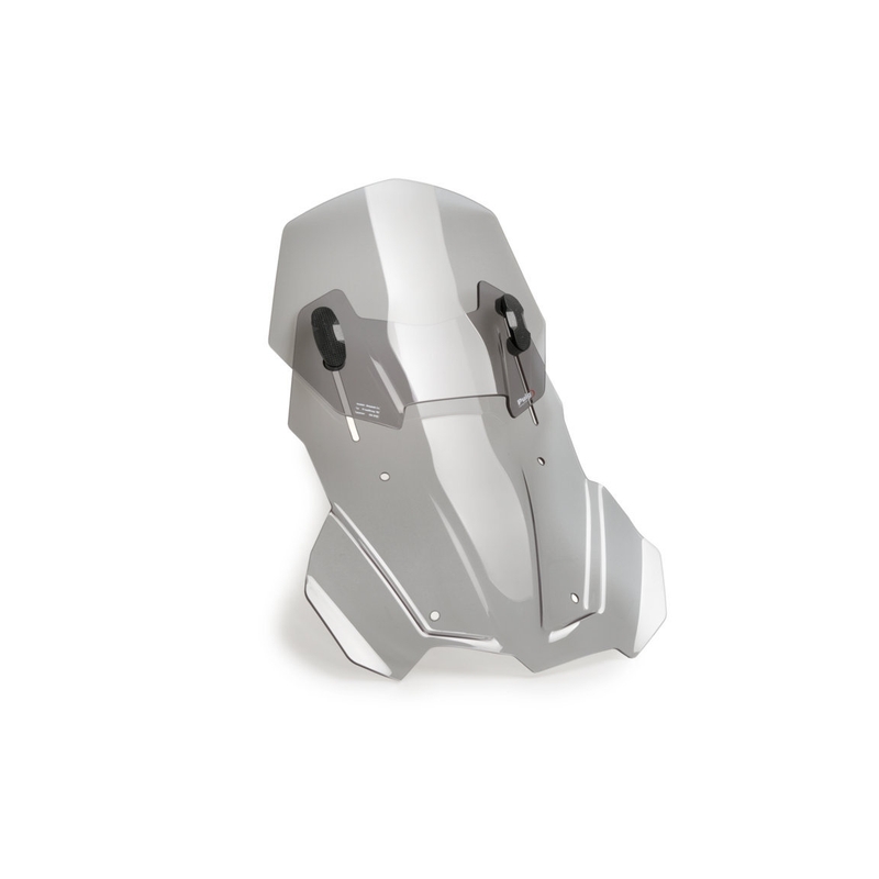 Plexi štít PUIG RACING WITH SUPPORT + PROTECTION dymové