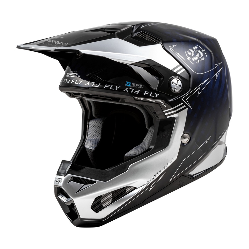 Motokrosová prilba FLY Racing Formula S Carbon modro-strieborná