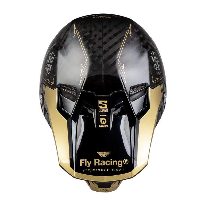 Motokrosová prilba FLY Racing Formula S Carbon čierno-zlatá