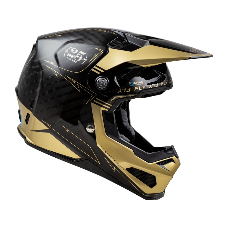 Motokrosová prilba FLY Racing Formula S Carbon čierno-zlatá