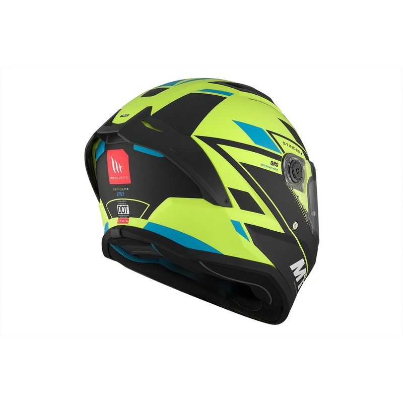 Integrálna prilba na motocykel MT Stinger 2 Solid Zivze fluorescenčno zeleno-čierno-modrá matná